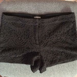 Express Black Lace Shorts size 4